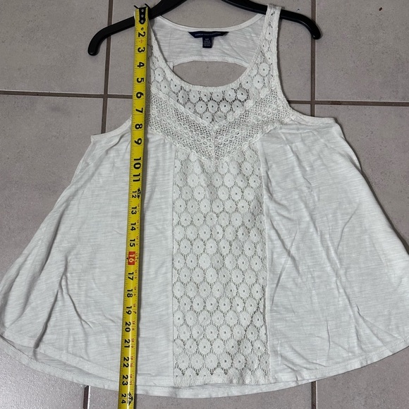 American eagle Women sleeveless white top size S - Picture 5 of 7